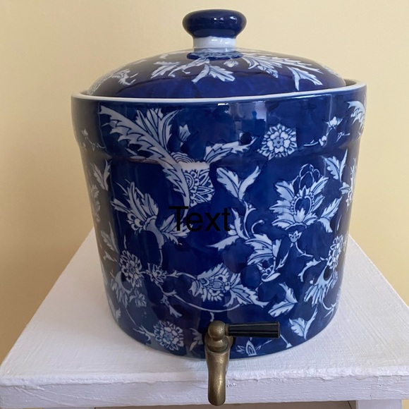 NANTUCKET Chinoiserie Floral Ceramic Beverage Dispenser, Excellent Condition - Picture 3 of 6